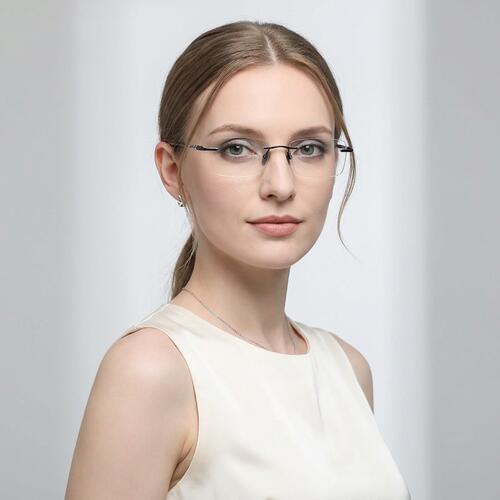 Gwend Black Rectangle Glasses