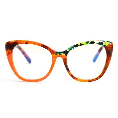 Sid Orange Cat Eye Brille
