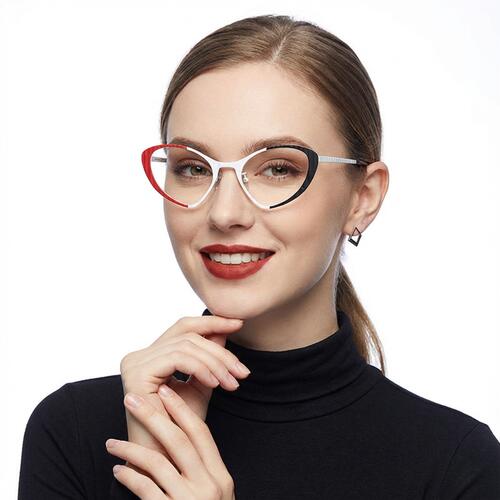 Washingto Weiße Cat Eye Brille