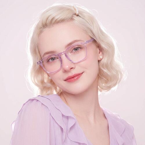 Samantha Lunettes Carrées Violettes