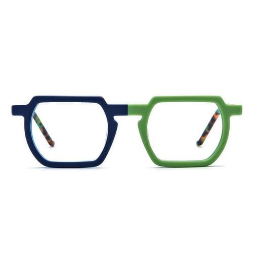 Margare Blaue Quadratische Brille