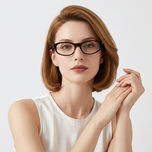 Vicky Black Rectangle Glasses