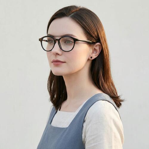 Sainsb Black Aviator Glasses