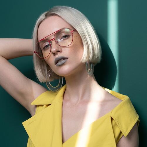 Alicaa Gafas Aviador Rosas