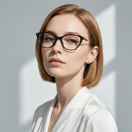 Josephine Black Cat Eye Glasses