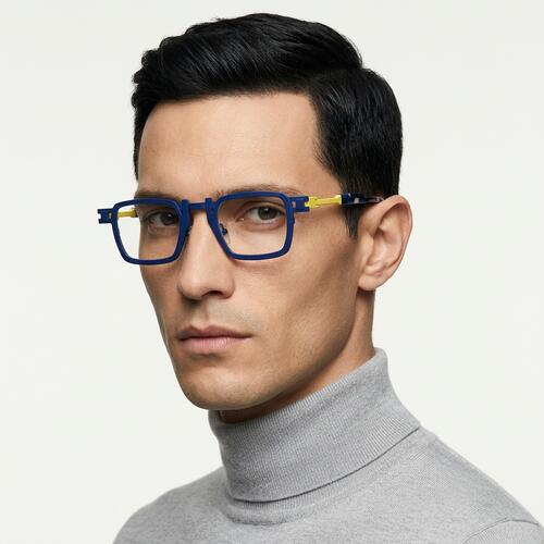 Jeremy Blue Square Glasses