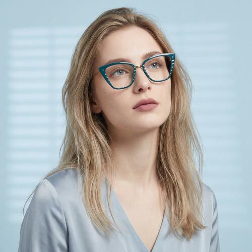 Daphne Green Cat Eye Glasses