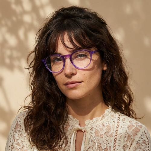 Clapham Purple Round Glasses
