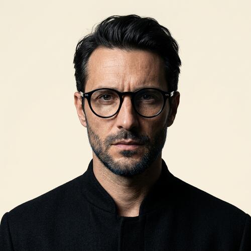 Cumberland Black Round Glasses