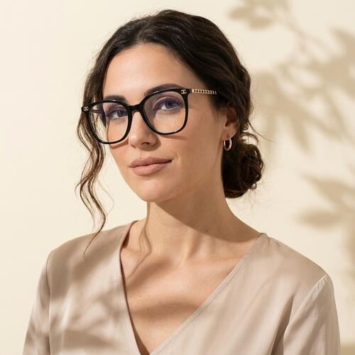 Aberdeen Schwarze Quadratische Brille