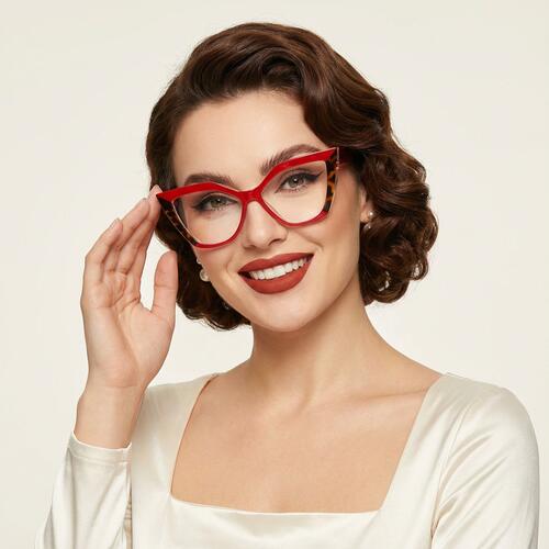 Faulkn Red Cat Eye Glasses