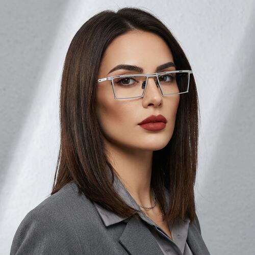 Wit Lunettes Rectangulaires Blanches
