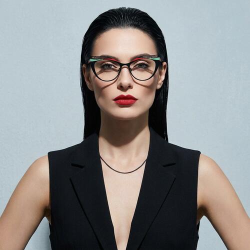 Maltz Black Cat Eye Glasses