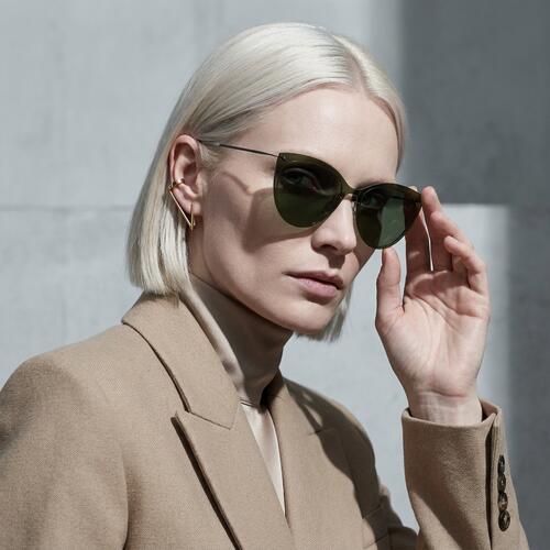 Augus Green Cat Eye Sunglasses