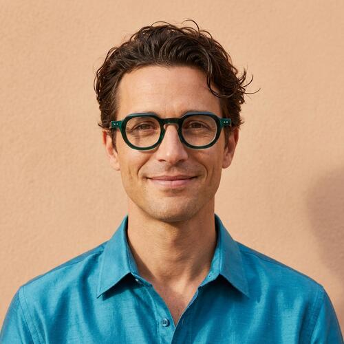 Ella Green Round Glasses