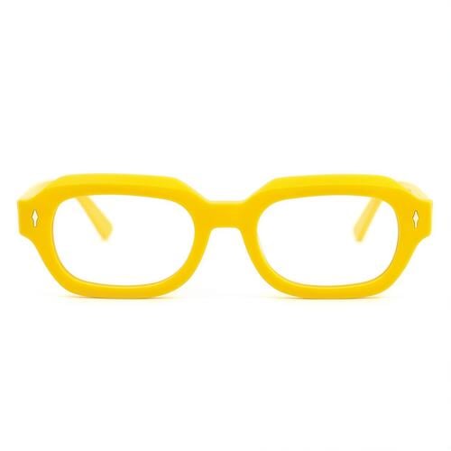 Hall Yellow Rectangle Glasses
