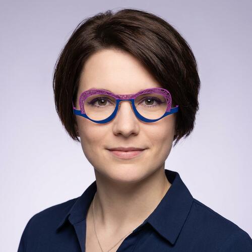 Sophy Purple Oval Glasses