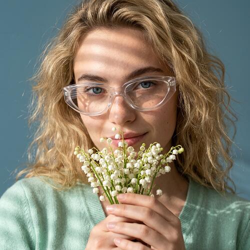 Hedy Clear Cat Eye Glasses