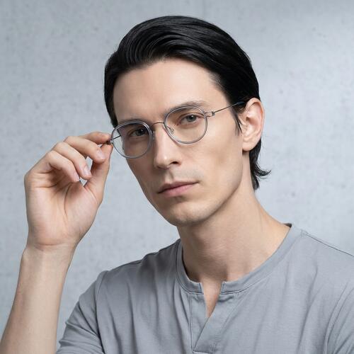 Collins Gray Round Glasses