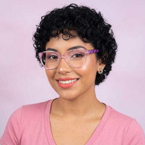 Thomps Rosa Quadratische Brille
