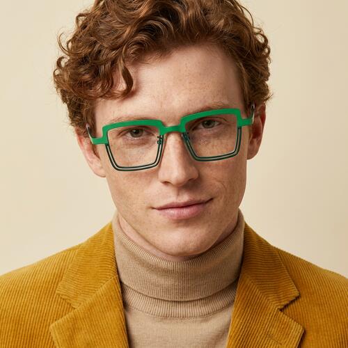 Taylor Grüne Rechteckige Brille