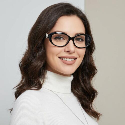 Emmi Schwarze Ovale Brille