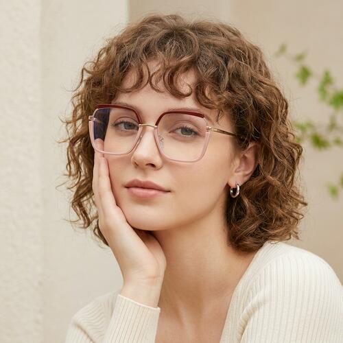 Lizzie Pink Square Glasses