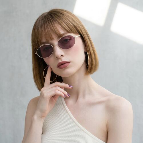 Anthony Silver Oval Sunglasses