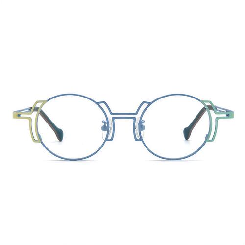 Kathleen Blaue Runde Brille