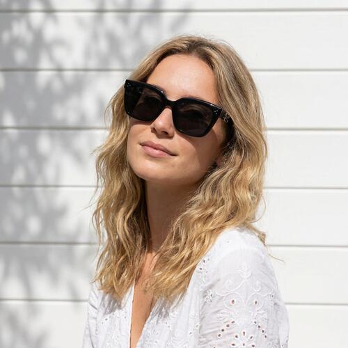 Glover Black Square Sunglasses