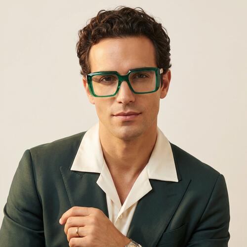 Boyce Grüne Quadratische Brille