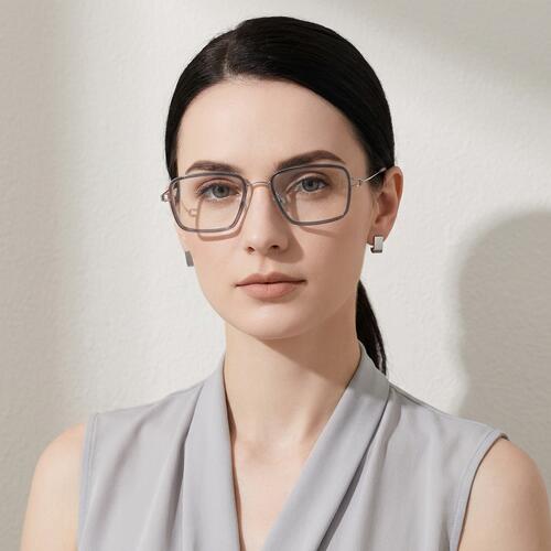 Roland Gafas Rectangulares Grises