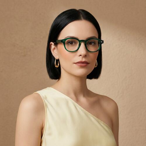 Linette Gafas Cuadradas Verdes