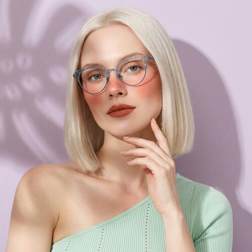 Oswa Gafas Cat Eye Azules
