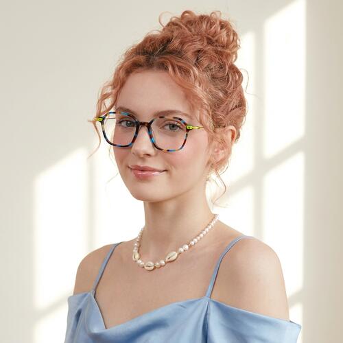 Lorena Blue Square Glasses