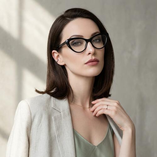 Pearl Gafas Cat Eye Negras