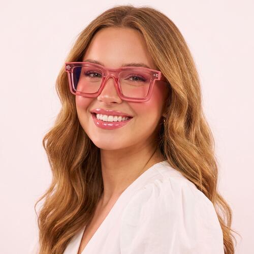 Bronte Pink Square Glasses