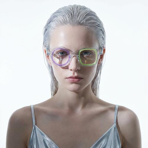 Lilli Purple Square Round Glasses