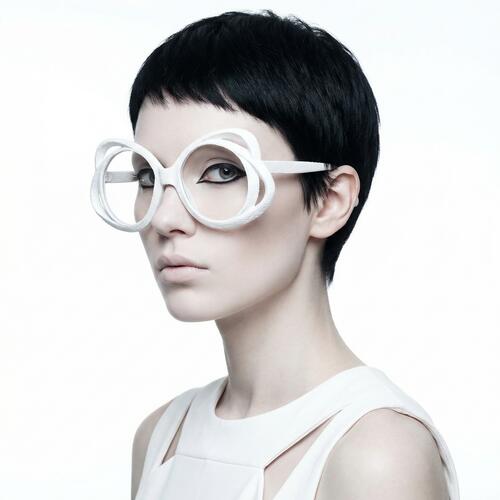 Harold White Round Glasses