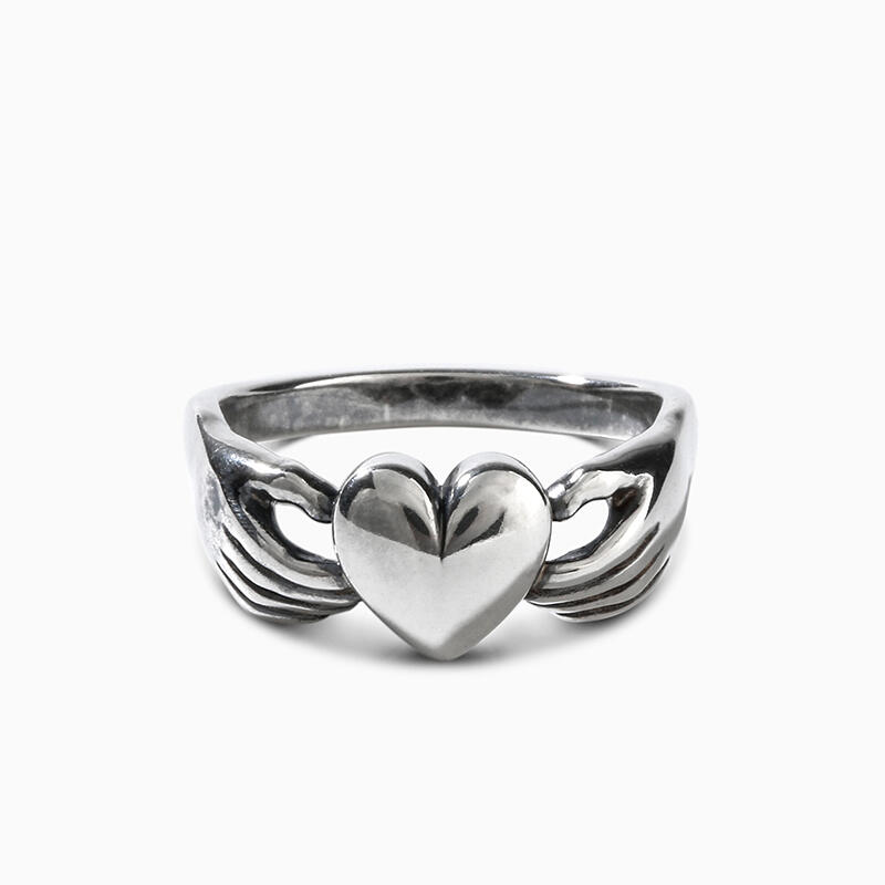 Jeulia "Claddagh" Heart Sterling Silver Ring