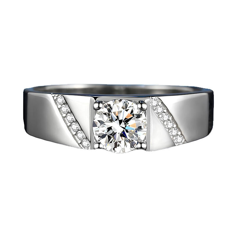Et maison Simple Men's Engagement Ring Sterling Silver
