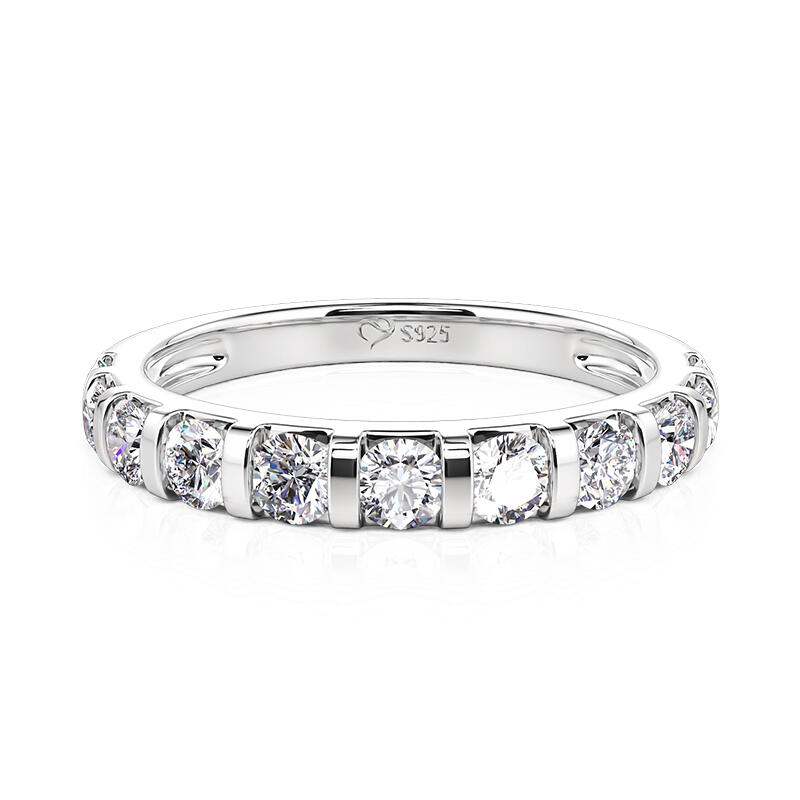 Jeulia Classic Bar Setting Design Wedding Band