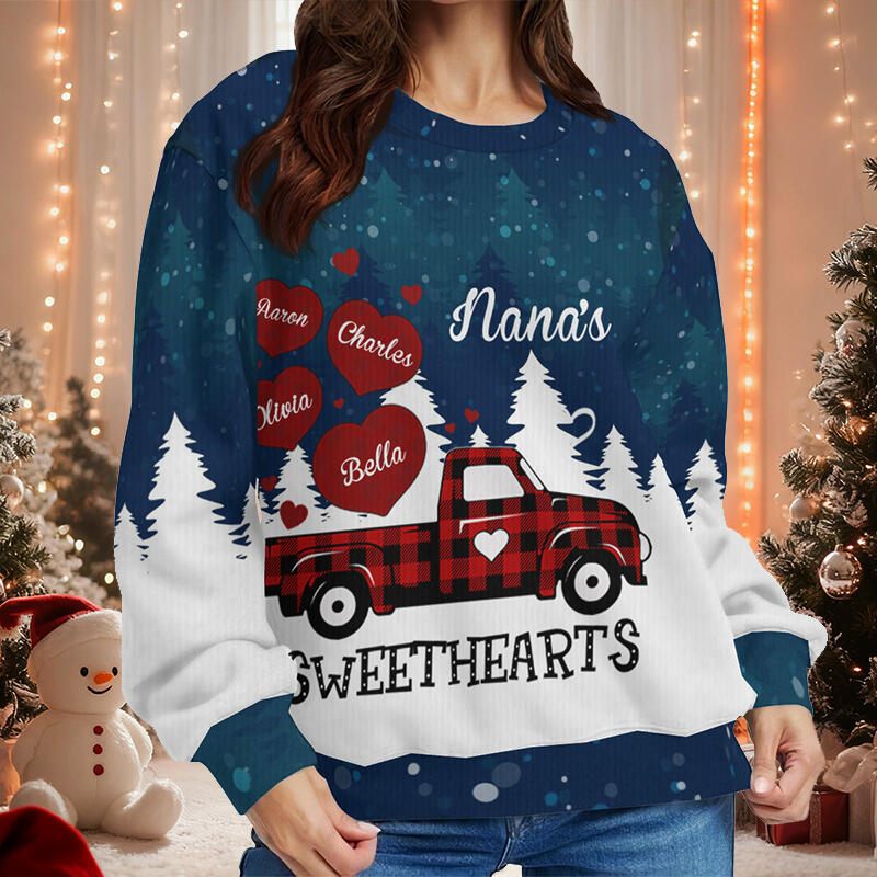 Maglione brutto personalizzato unisex con nome personalizzato dei bambini regalo di Natale caloroso per la sua famiglia