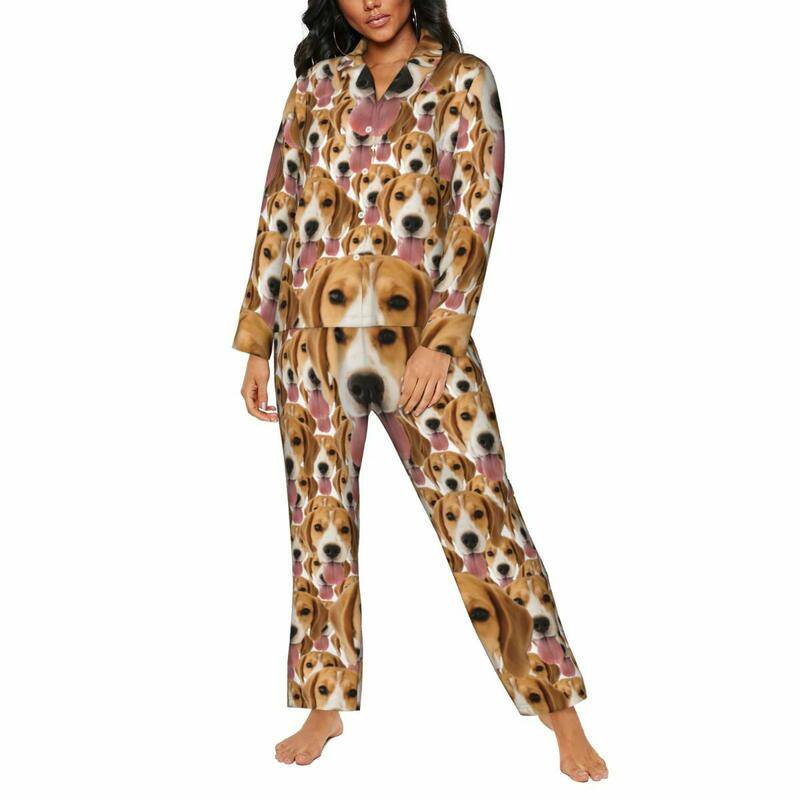 Gepersonaliseerde pyjama aangepaste hond hoofd foto volledige set patroon ontwerp creatief cadeau voor dierenliefhebbers