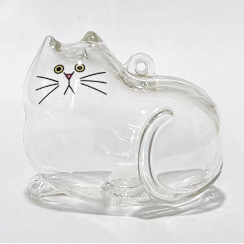 キーホルダー 猫 遺毛 抜け毛 収納 透明ボトル メモリアルグッズ