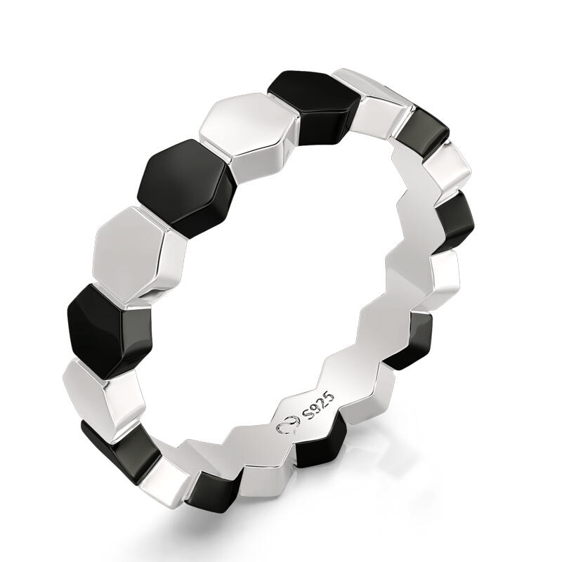 Jeulia Anillo pareja de compromiso de plata de ley con diseño de fútbol para hombre