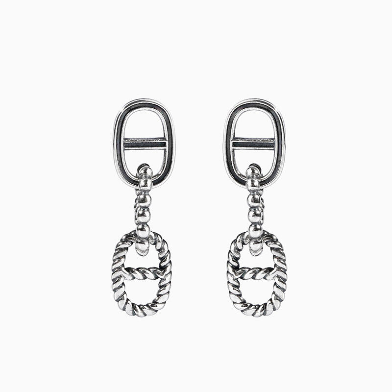 Jeulia "Intertwined Fate" Sterling Silver Earrings
