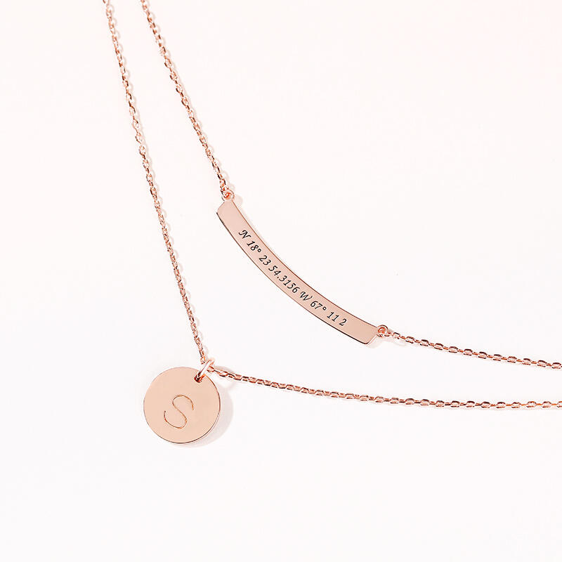 Jeulia Initial Personalized Sterling Silver Necklace