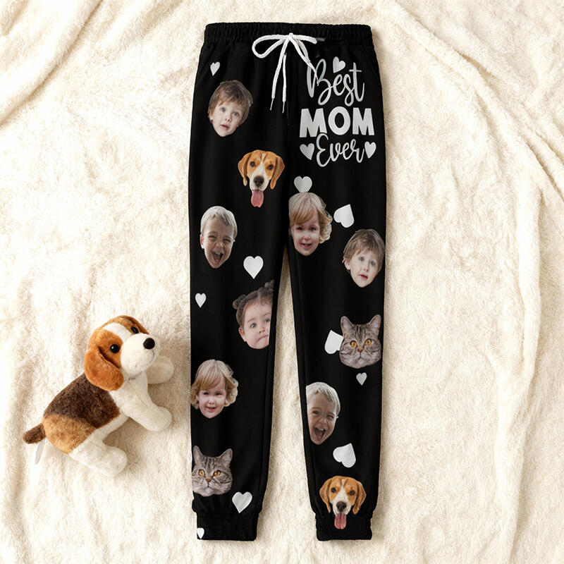 Personalisierte Unisex-Jogginghose mit individuellem Kinderfoto perfektes Geschenk für die liebe Mama
