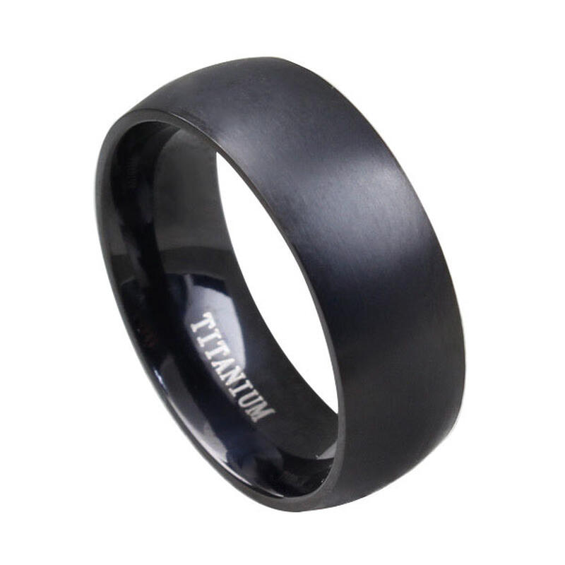Jeulia Black Titanium Steel Men's Band